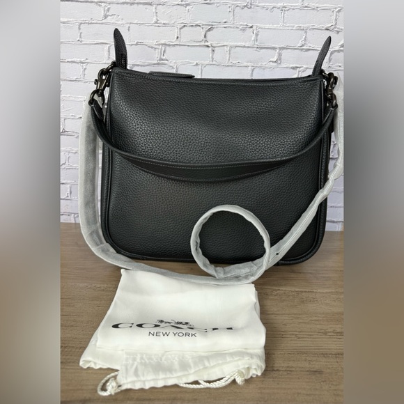 Coach Black Cary Shoulder Bag gunmetal NWT - Picture 13 of 15